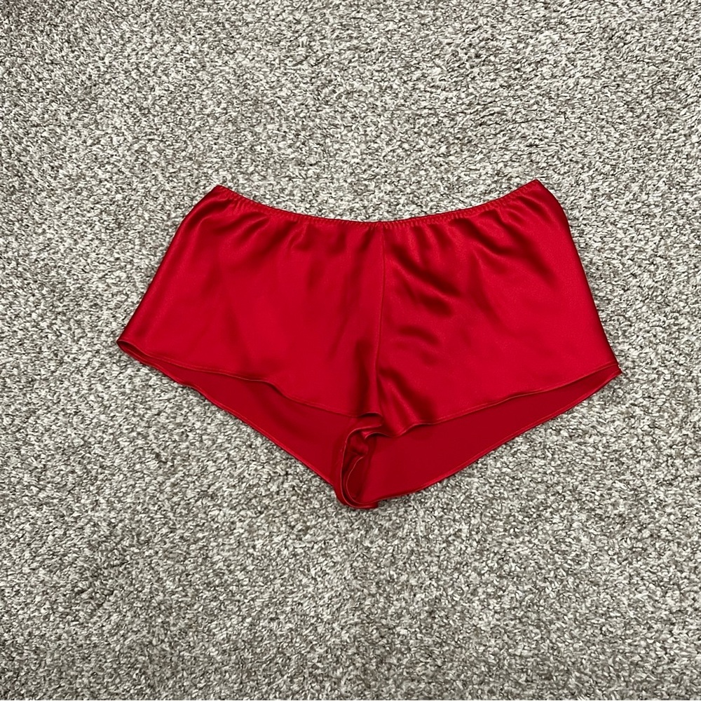Y2K sexy satin red VS Victoria secret pajama sleep shorts